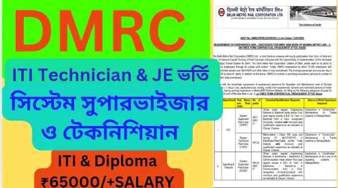 Delhi Metro Rail Corporation Recruitment 2025: